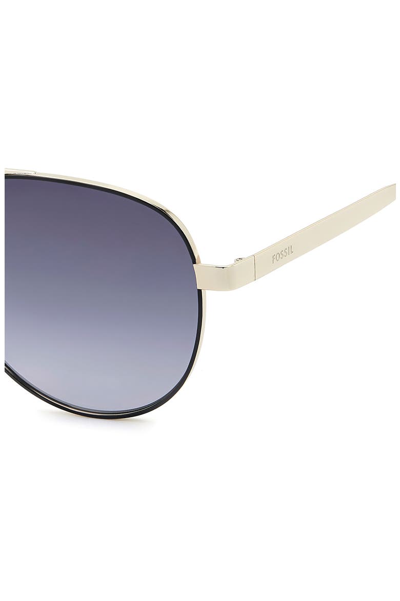 58mm Gradient Pilot Sunglasses, Alternate, color, LIGHT GOLD/ DARK GREY