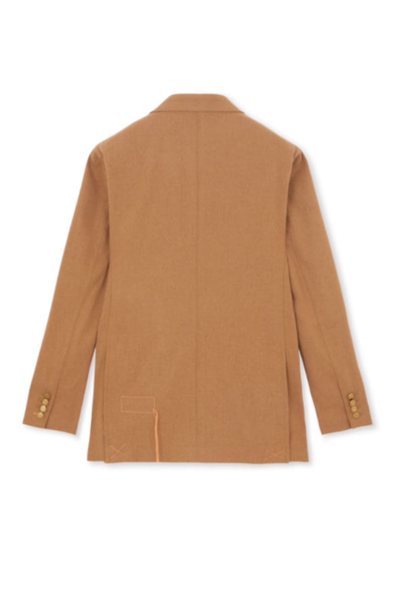 Bobbie Classic Double-Breasted Flannel Jacket, Alternate, color, CAMEL