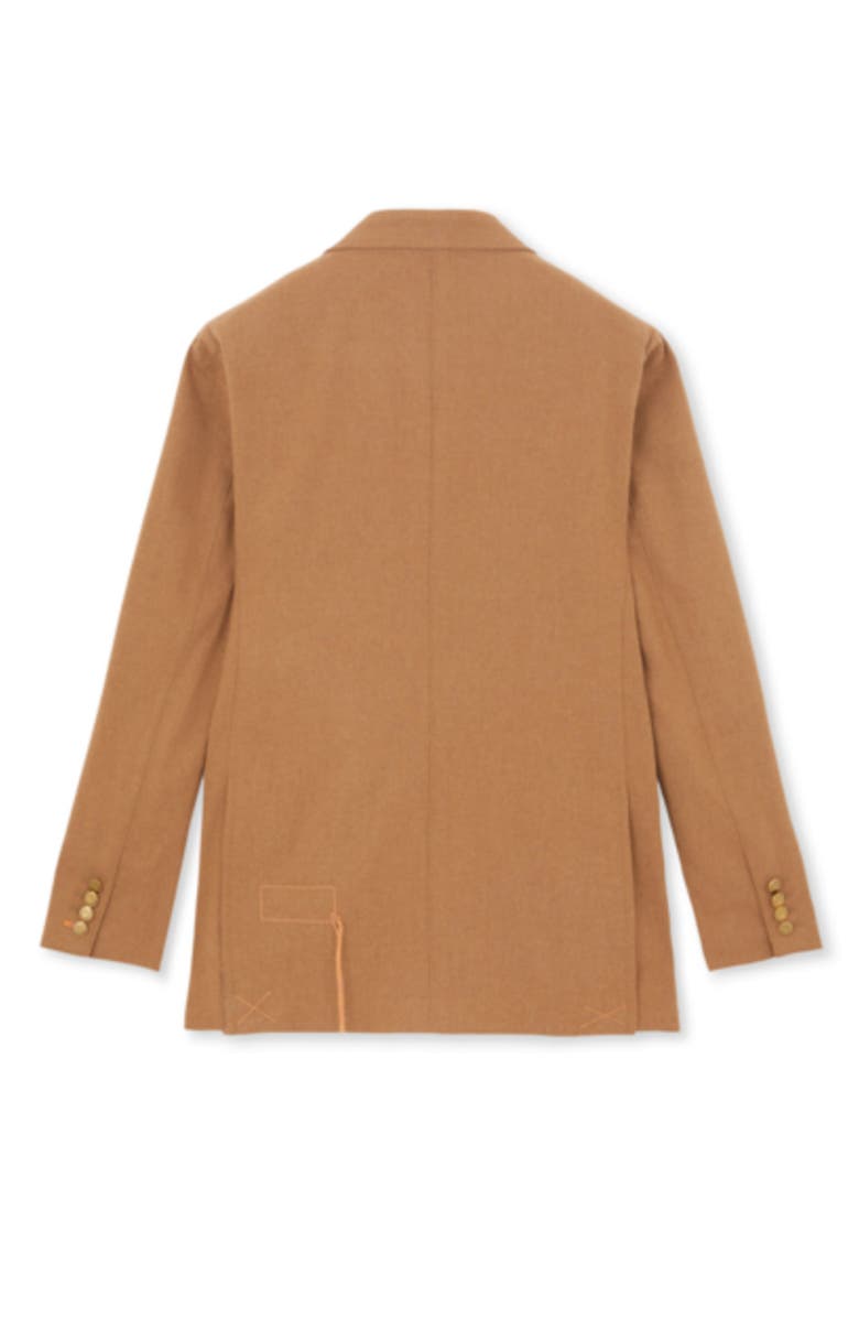 Fortela Bobbie Classic Double-Breasted Flannel Jacket, Alternate, color, Camel