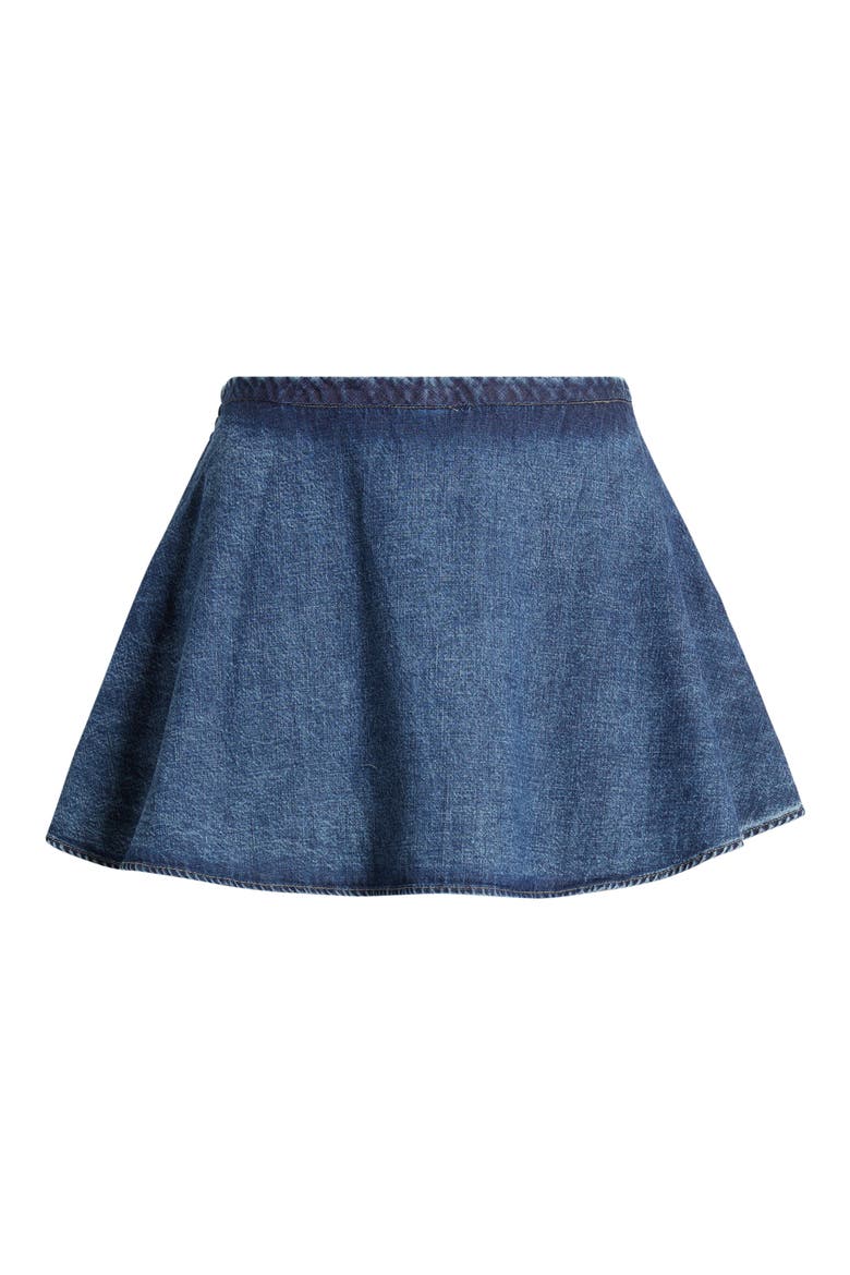 Paradise Denim Skort, Alternate, color, MID INDIGO