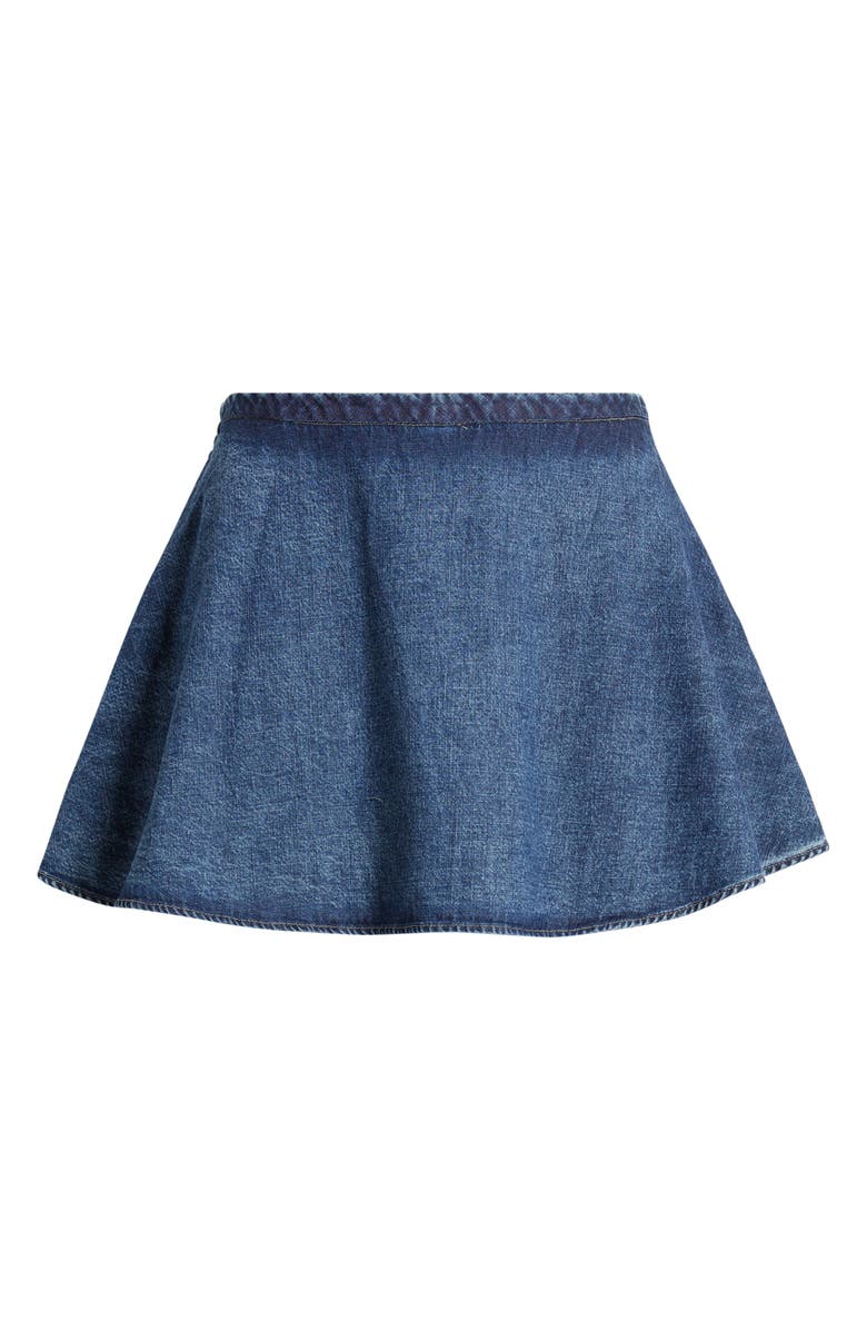 Free People Paradise Denim Skort, Alternate, color, Mid Indigo