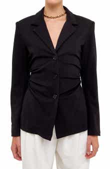 Grey Lab Ruched Blazer