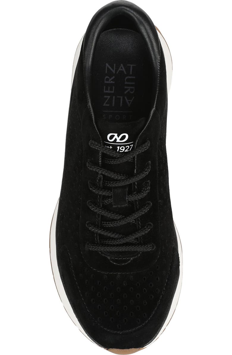 Naturalizer Perforated Sneaker, Alternate, color, Black