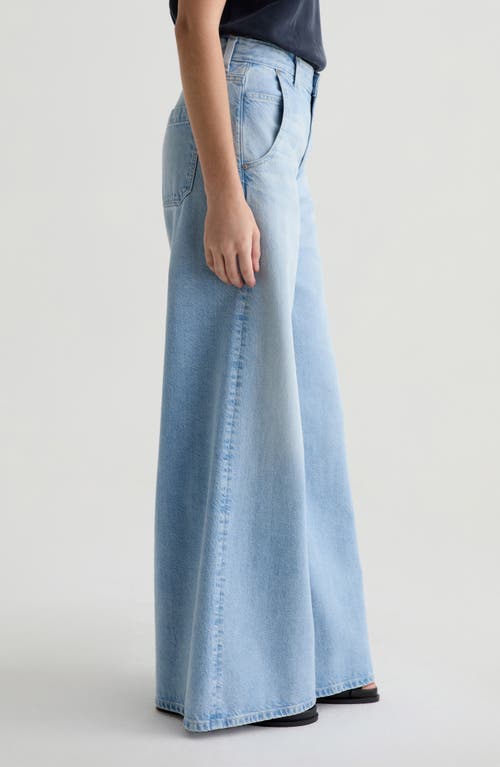 Ag Posey Mid Rise Super Wide Leg Jeans In Blue