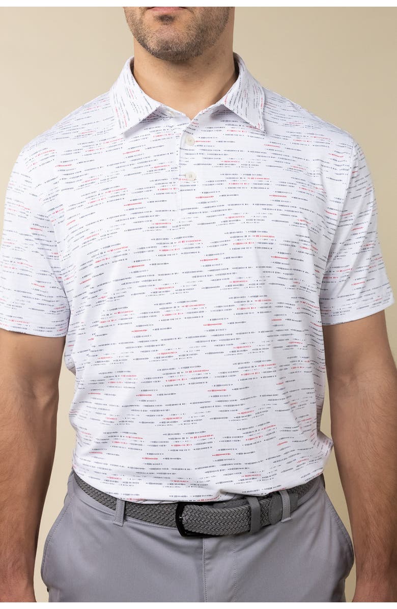 ASHWORTH GOLF Matrix Polo, Alternate, color, White/Core Red