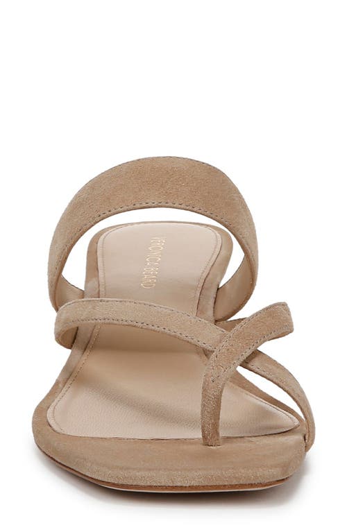 Veronica Beard Alanis Leather Crisscross Slide Sandals In Sand