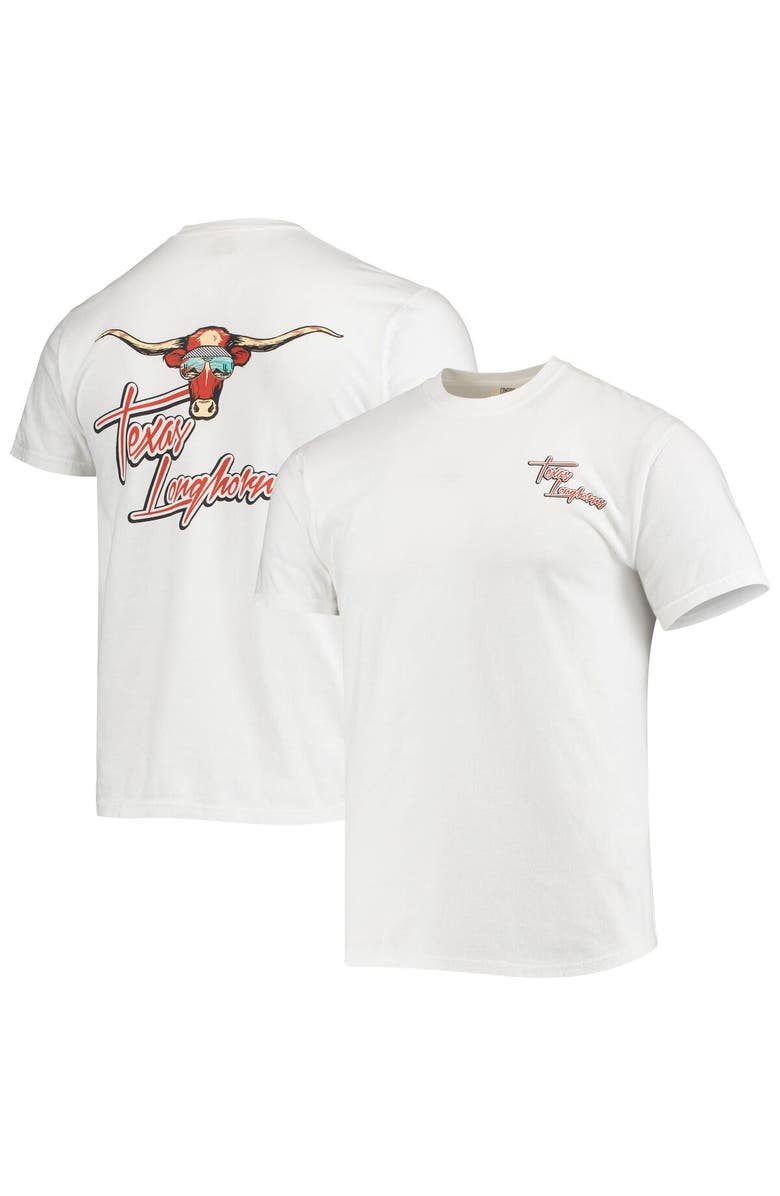IMAGE ONE Men's White Texas Longhorns Mascot Bandana T-Shirt, Main, color, 