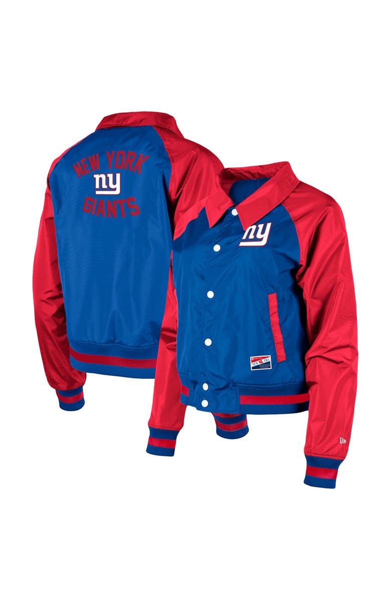 New Era Women's New Era Royal New York Giants Coaches Raglan Full-Snap Jacket, Alternate, color, Royal