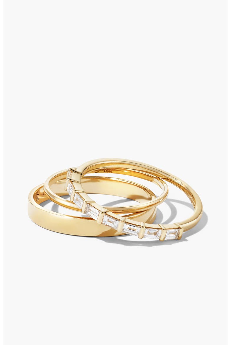Baguette Diamond Half Eternity Band, Alternate, color, 14k Yellow Gold