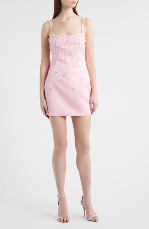Diane Crystal Embellished Cocktail Minidress