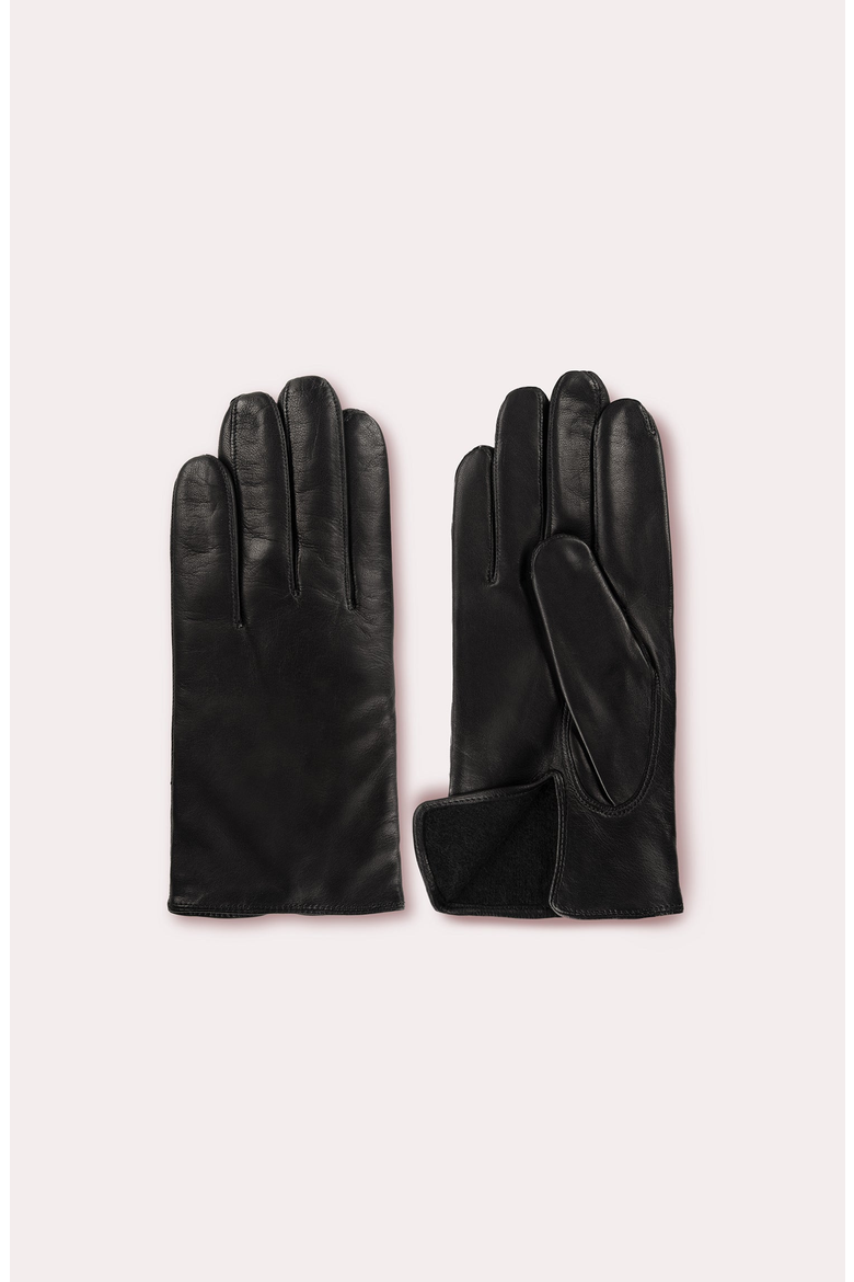 Grant Cashmere Lined Leather Gloves, Main, color, Black