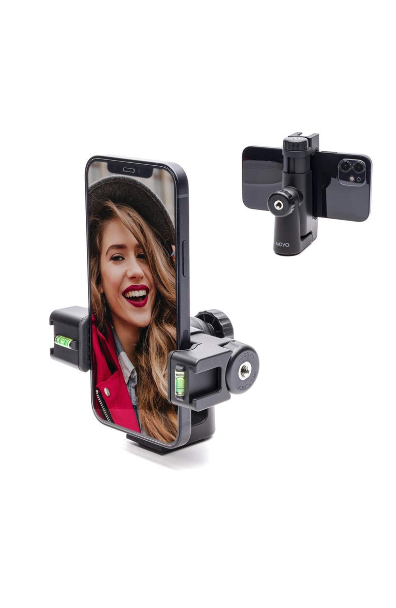 MOVO P-3 Rotating Smartphone Tripod Mount with Vertical and Horizonal Positions, Main, color, Black