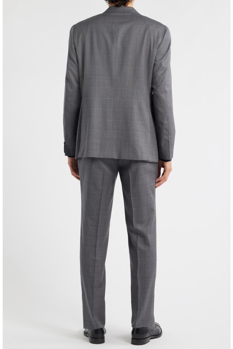Capri Trim Fit Shadow Plaid Wool Suit, Alternate, color, GREY