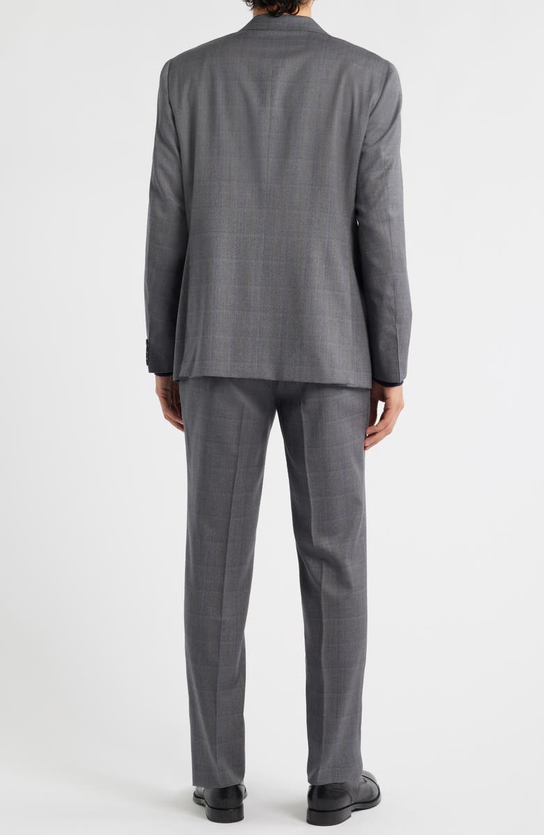 Canali Capri Trim Fit Shadow Plaid Wool Suit, Alternate, color, Grey