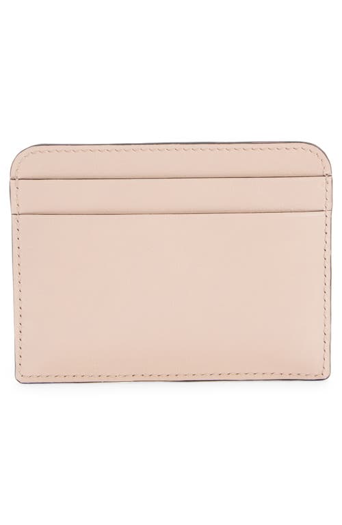 Chloé Iconic Shiny Leather Card Case In 6j5 Cement Pink