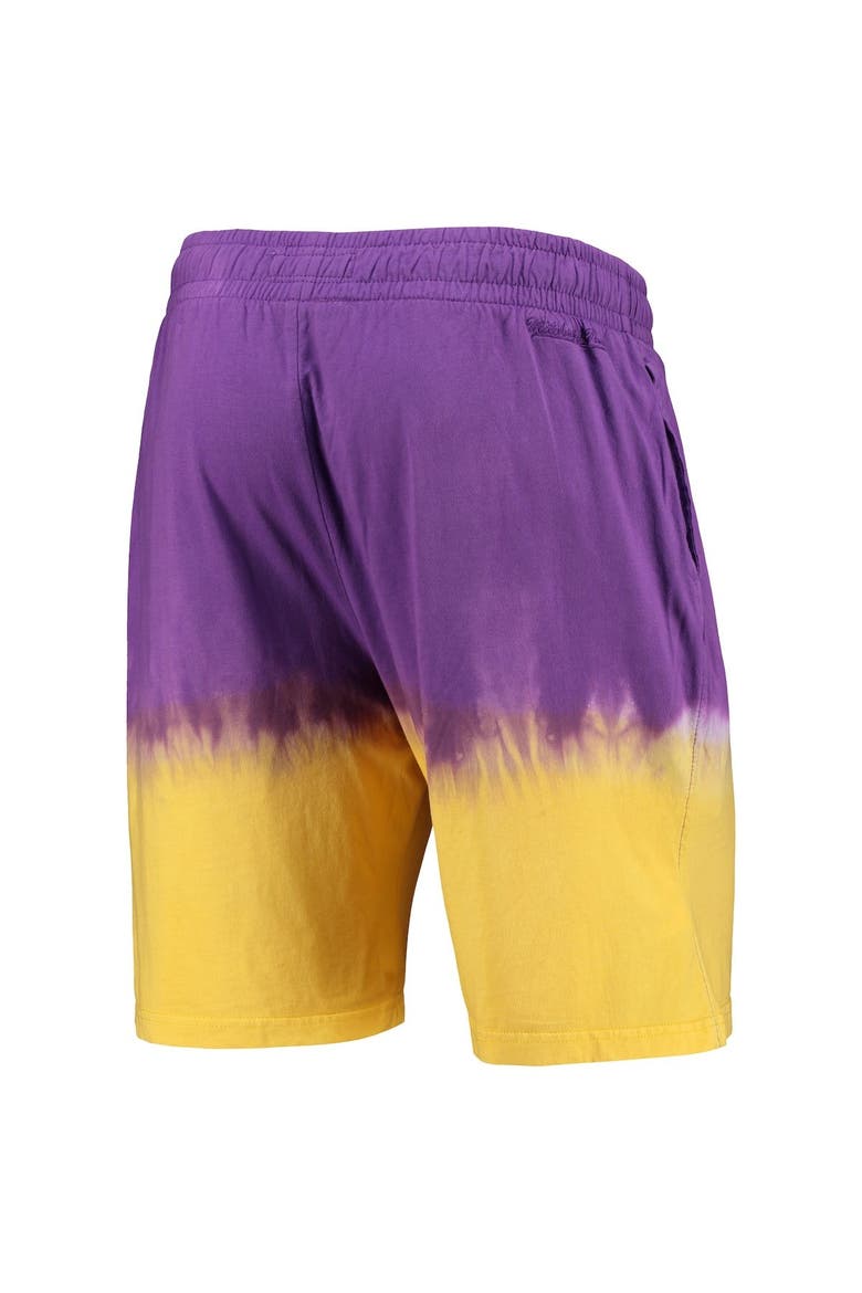 Men's Mitchell & Ness Purple/Gold LSU Tigers Tie-Dye Shorts, Alternate, color, Purple