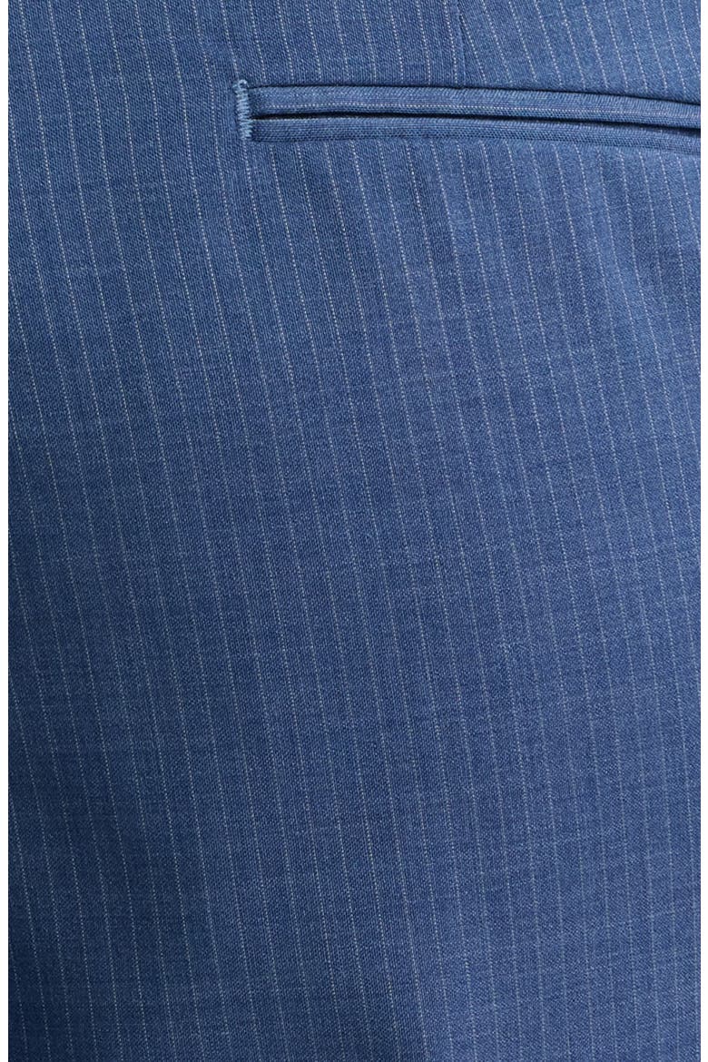 Genius Pinstripe Wool Trousers, Alternate, color, LIGHT/ PASTEL BLUE