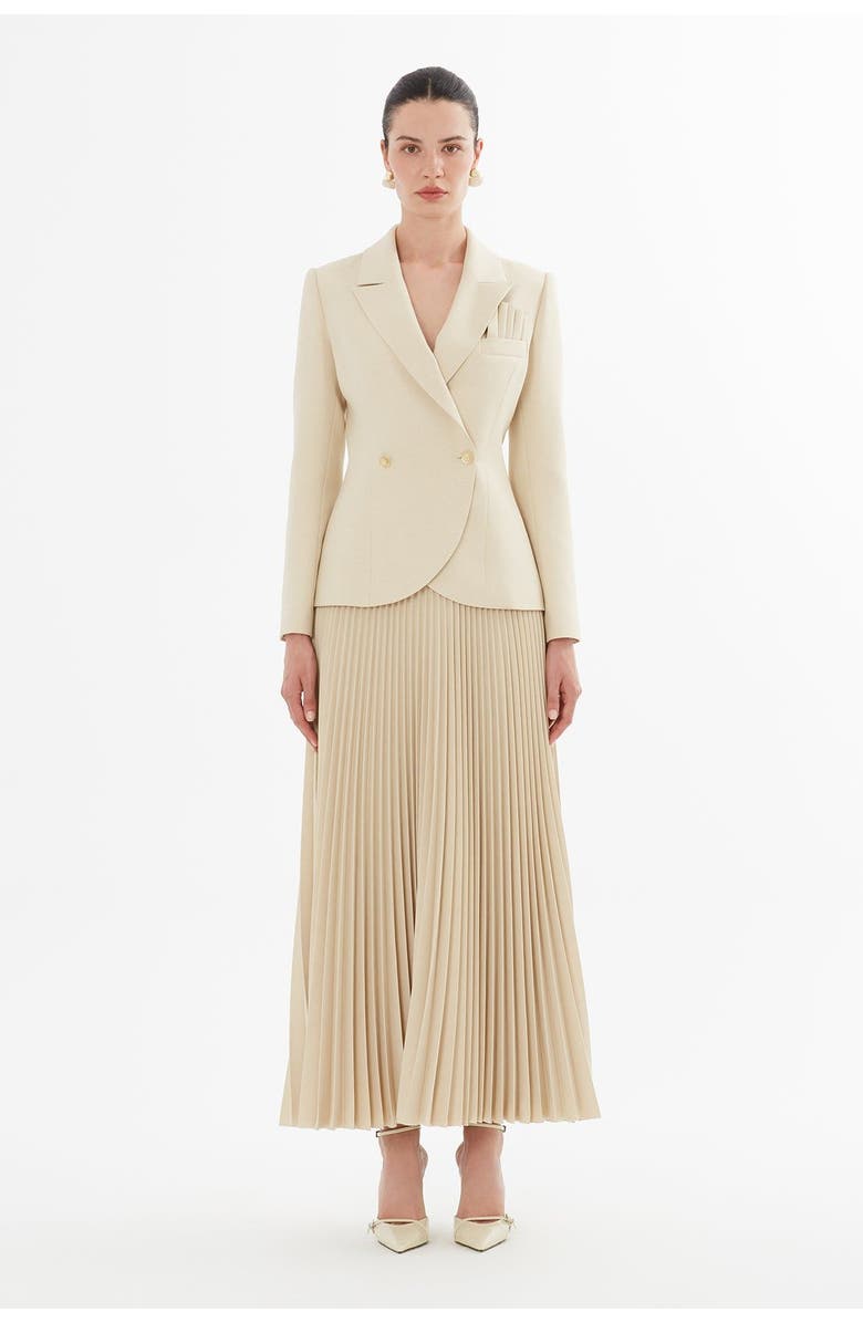 Gizia Double-Breasted Jacket and Pleated Skirt, Main, color, 