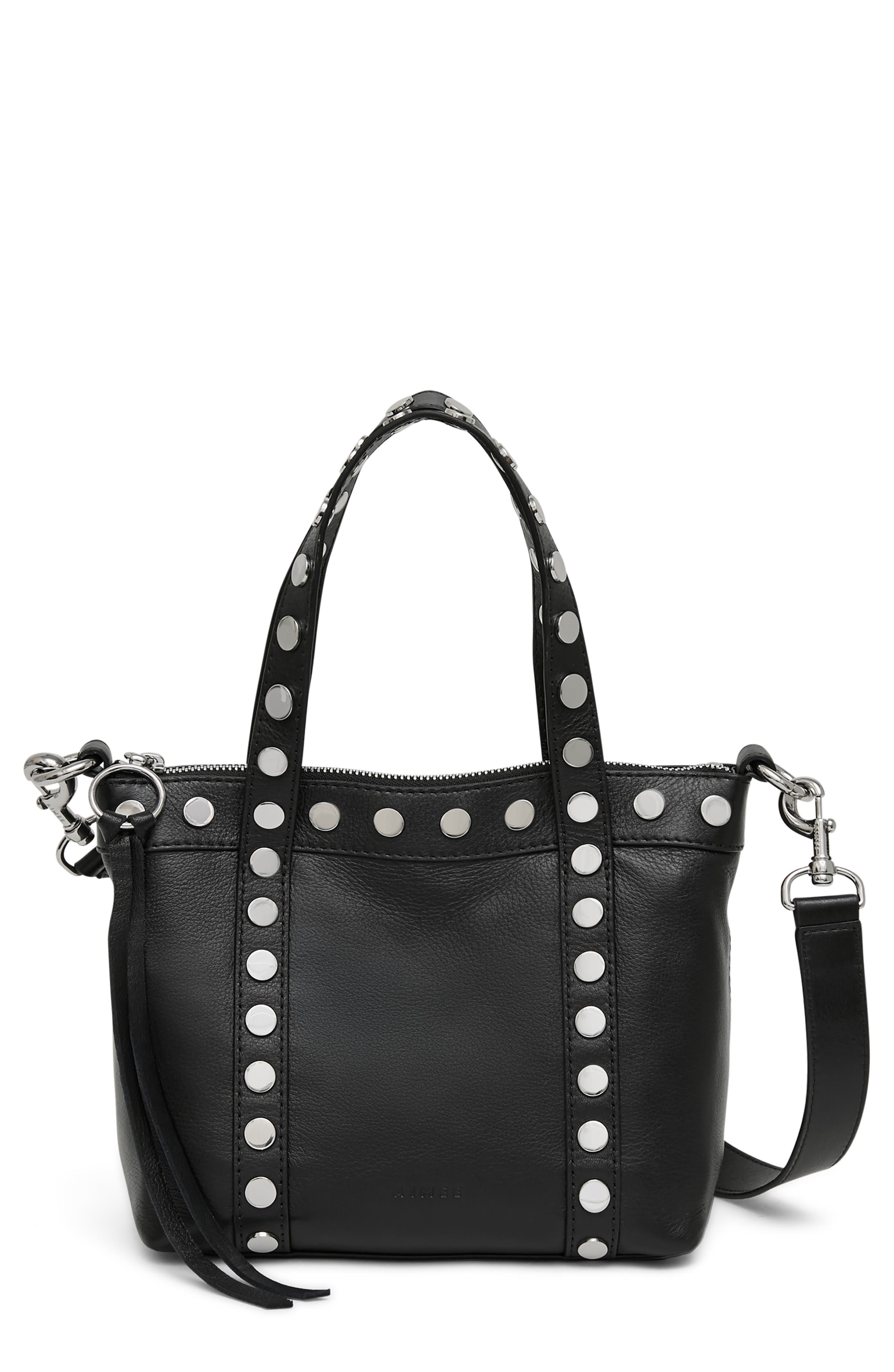 AIMEE Mini Jagger Tote, Main, color, Black