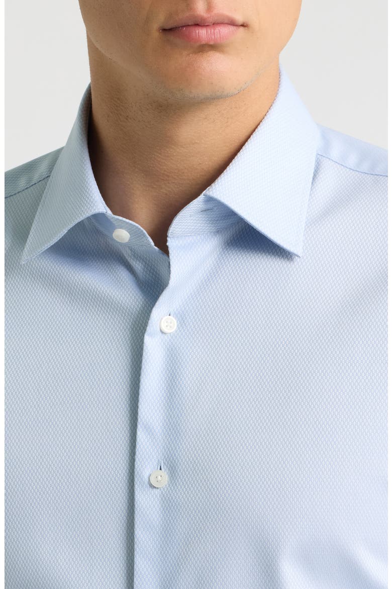 Hank Slim Fit Easy Iron Micro Pattern Dress Shirt, Alternate, color, LIGHT/ PASTEL BLUE