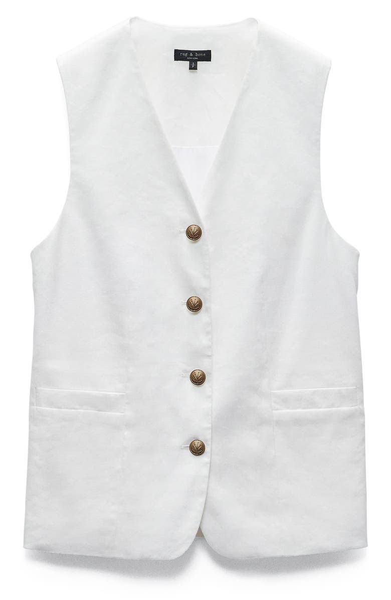 rag & bone Linen Blend Vest, Alternate, color,