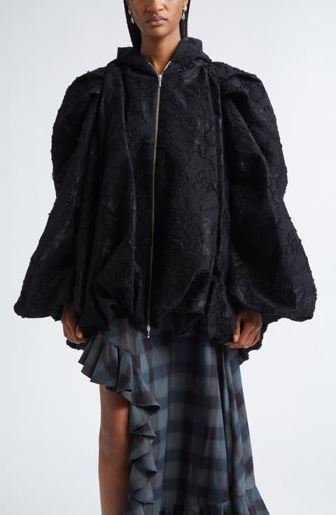 Pillow Jacquard Hooded Coat