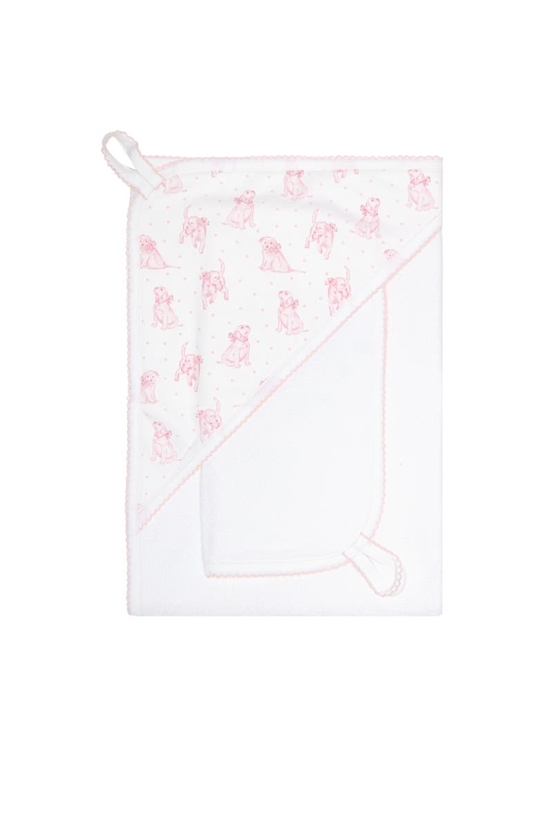 Nellapima Pink Puppy Love Print Towel - Baby, Main, color, Pink