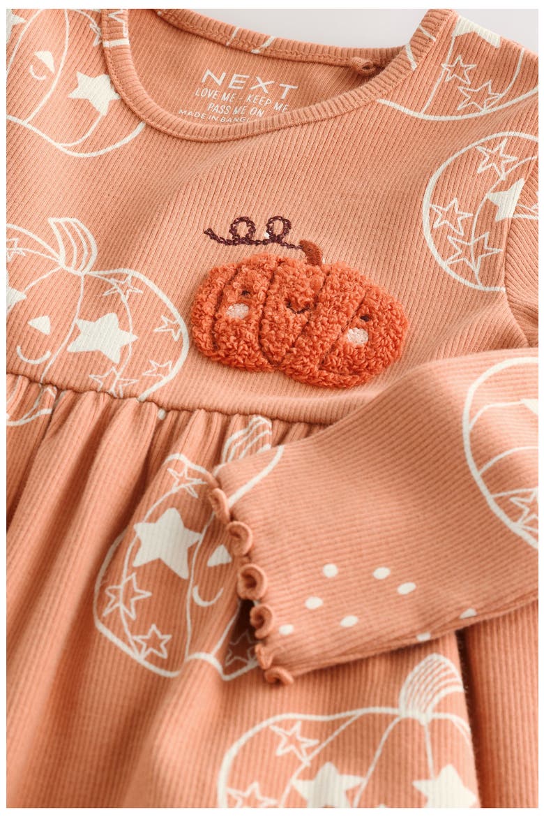 Kids' Rib Jersey Dress, Alternate, color, ORANGE
