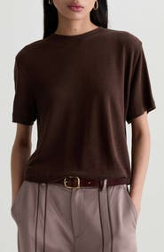 AG Charli Boxy Linen Blend T-Shirt