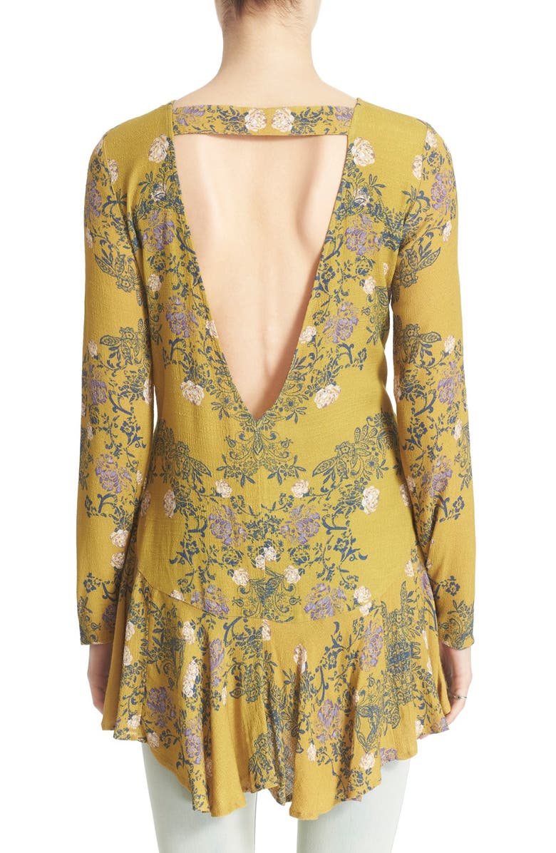 Free People 'Smooth Talker' Tunic Dress, Alternate, color, Gold Combo
