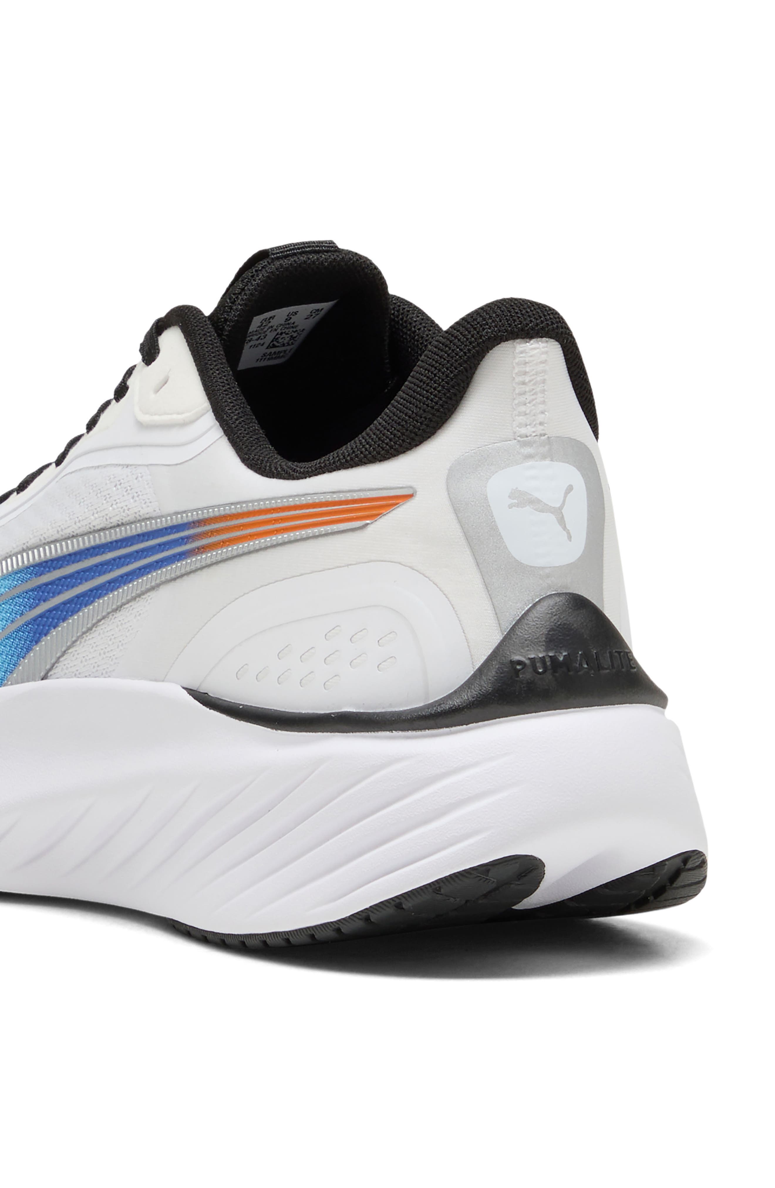 PUMA Pounce Lite Running Shoe, Alternate, color, Puma White/ Puma Black/ Blue