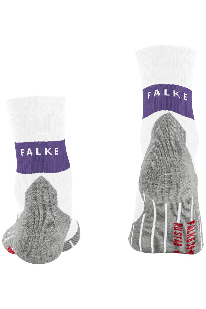 RU Compression Stabilizing Running Socks, Alternate, color, White