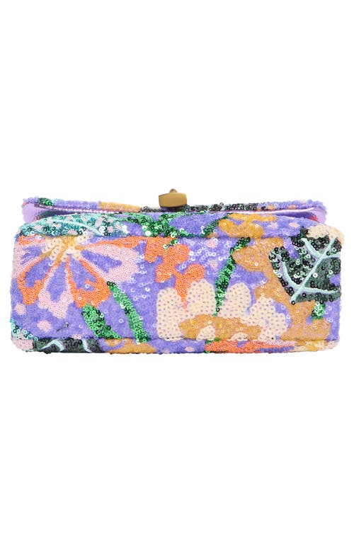 Kurt Geiger London Medium Brixton Sequin Crossbody Bag In Purple Multi