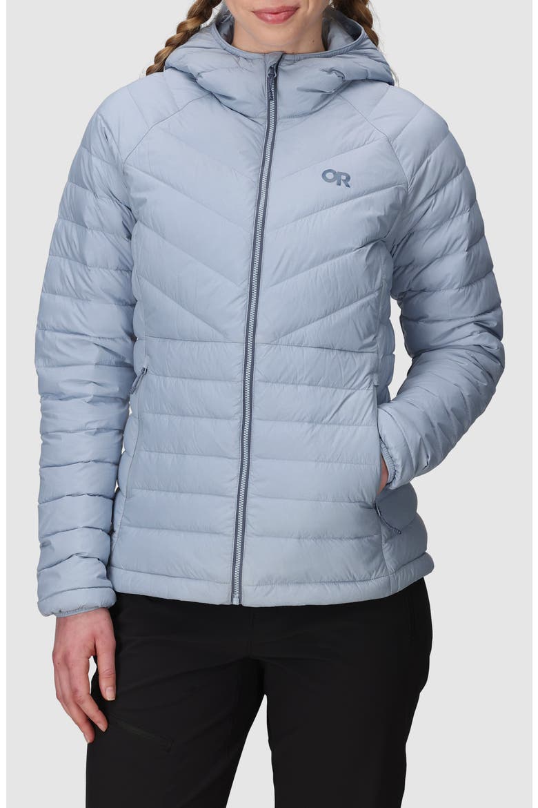 Transcendent Water Resistant 800 Fill Power Down Jacket, Main, color, FJORD