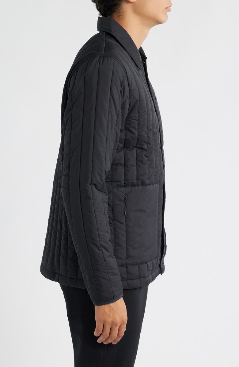 Rains Banja Liner Overshirt, Alternate, color, Black