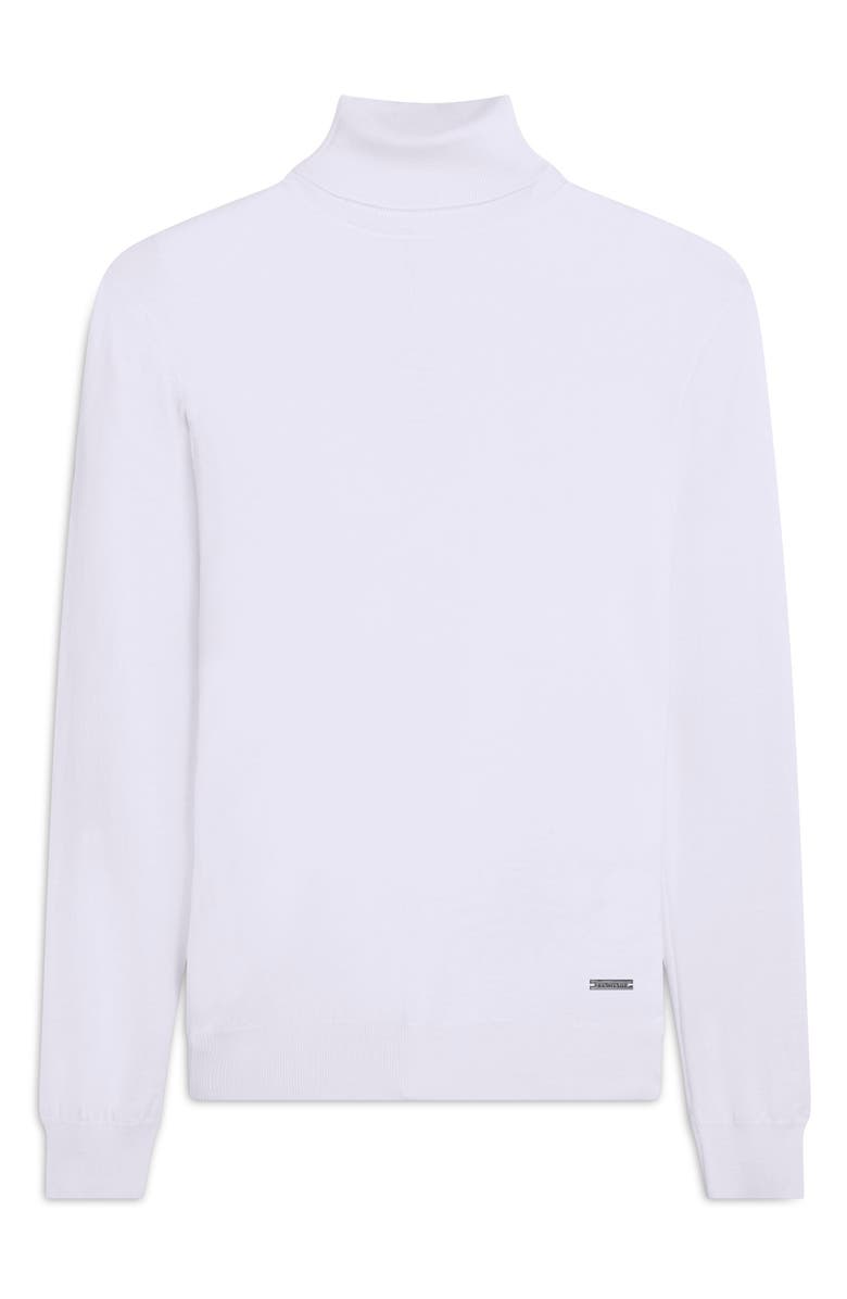 Bugatchi Sawyer Merino Wool Turtleneck Sweater, Alternate, color, Chalk