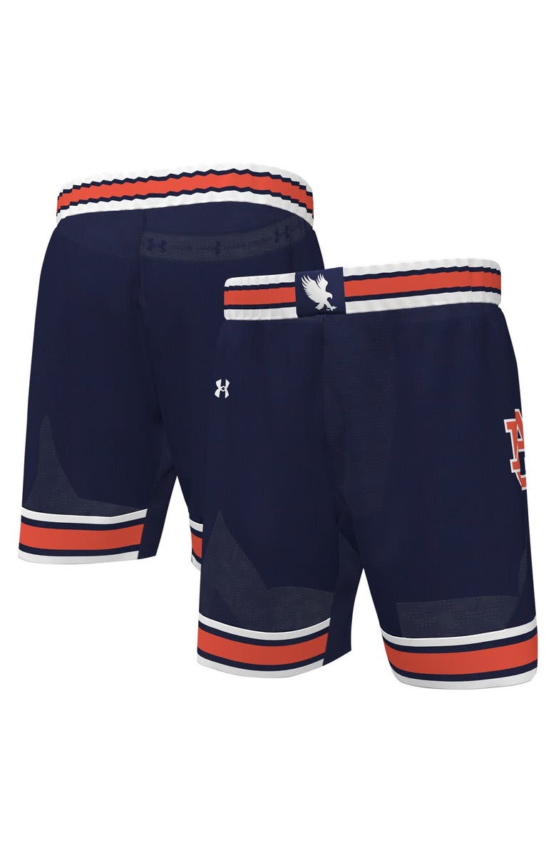 Under Armour Men's Under Armour  Navy Auburn Tigers Replica Basketball Shorts, Alternate, color, Navy