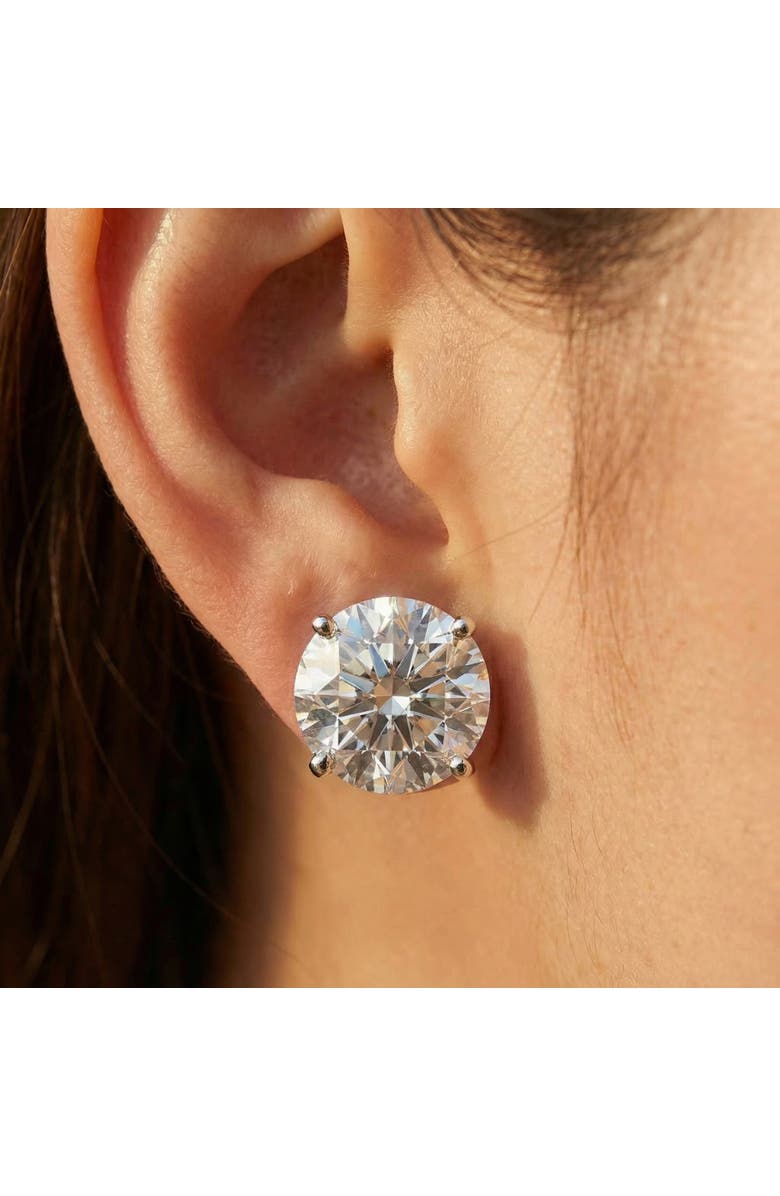 Bliss Diamond 12Ct Certified Lab Grown Diamond Studs in 14k Gold, Alternate, color, 14K White Gold
