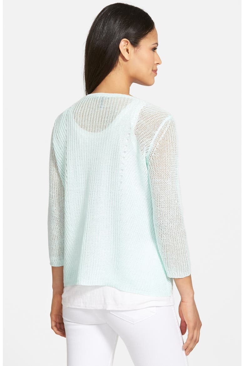 Organic Linen Bateau Neck Sweater, Alternate, color, AURORA