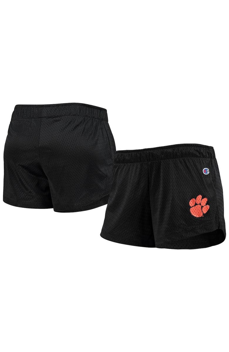 Champion Women's Champion Black Clemson Tigers Logo Mesh Shorts, Main, color,