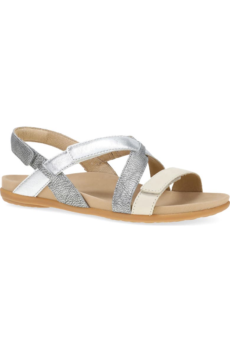 Dansko Jacklyn Slingback Sandal, Main, color, Silver