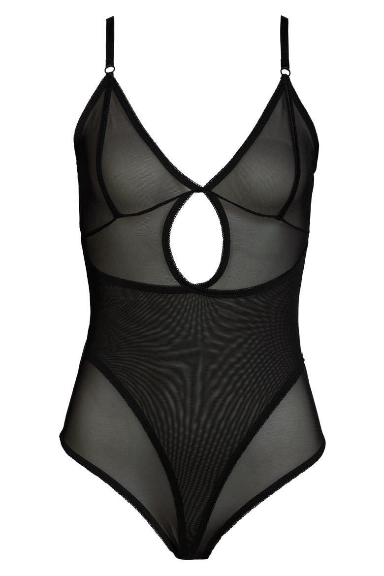 Heart On Mesh Teddy, Alternate, color, BLACK