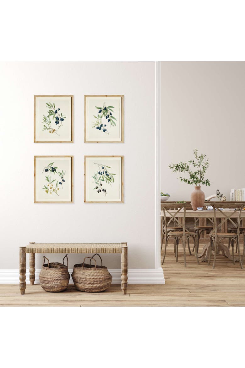 Olive Stems Study Set Of 4, Alternate, color, Green
