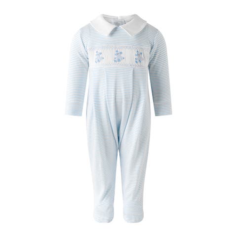 Teddy Smocked Footie
