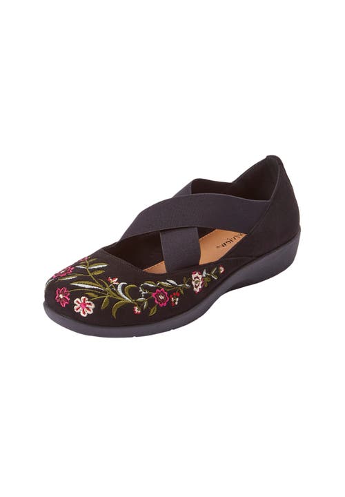 Comfortview The Stacia Mary Jane Flat In Multi