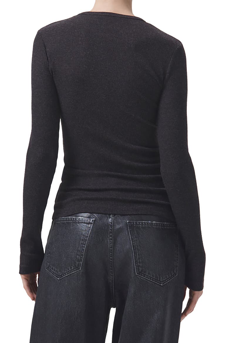 Delphi Slim Fit Ribbed T-Shirt, Alternate, color, ROOT (DK PRPLE