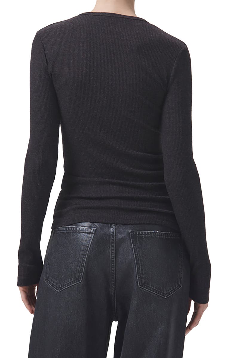 AGOLDE Delphi Slim Fit Ribbed T-Shirt, Alternate, color, Root (Dk Prple