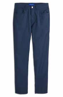 Dobby Stretch Cotton Straight Leg Pants