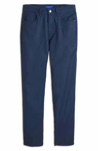 Dobby Stretch Cotton Straight Leg Pants