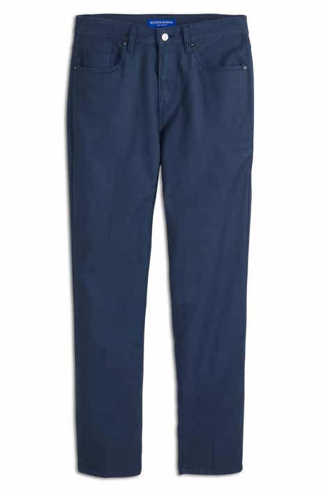 Dobby Stretch Cotton Straight Leg Pants